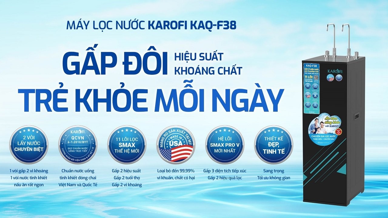 Máy lọc nước RO Karofi KAQ-F38