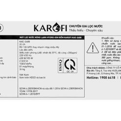 Máy lọc nước Hydro-ion kiềm nóng lạnh Karofi KAE-S688