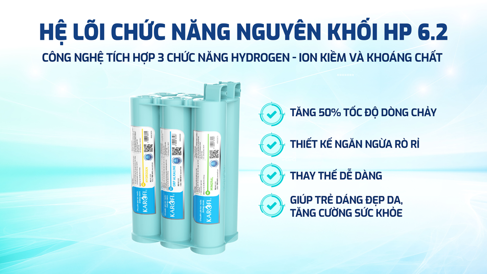Máy lọc nước Karofi KAQ-U98 Pro - Canxi