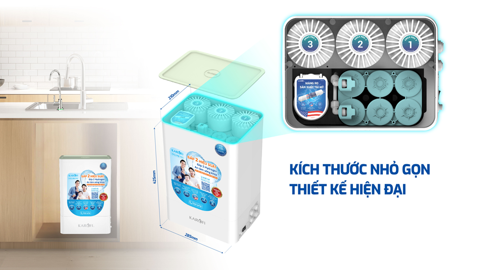Máy lọc nước Karofi KAQ-U98 Pro - Canxi