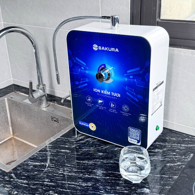 Máy tạo nước ion kiềm tươi điện phân Sakura SKB200 (Lắp sau các máy lọc nước RO và Nano các hãng)
