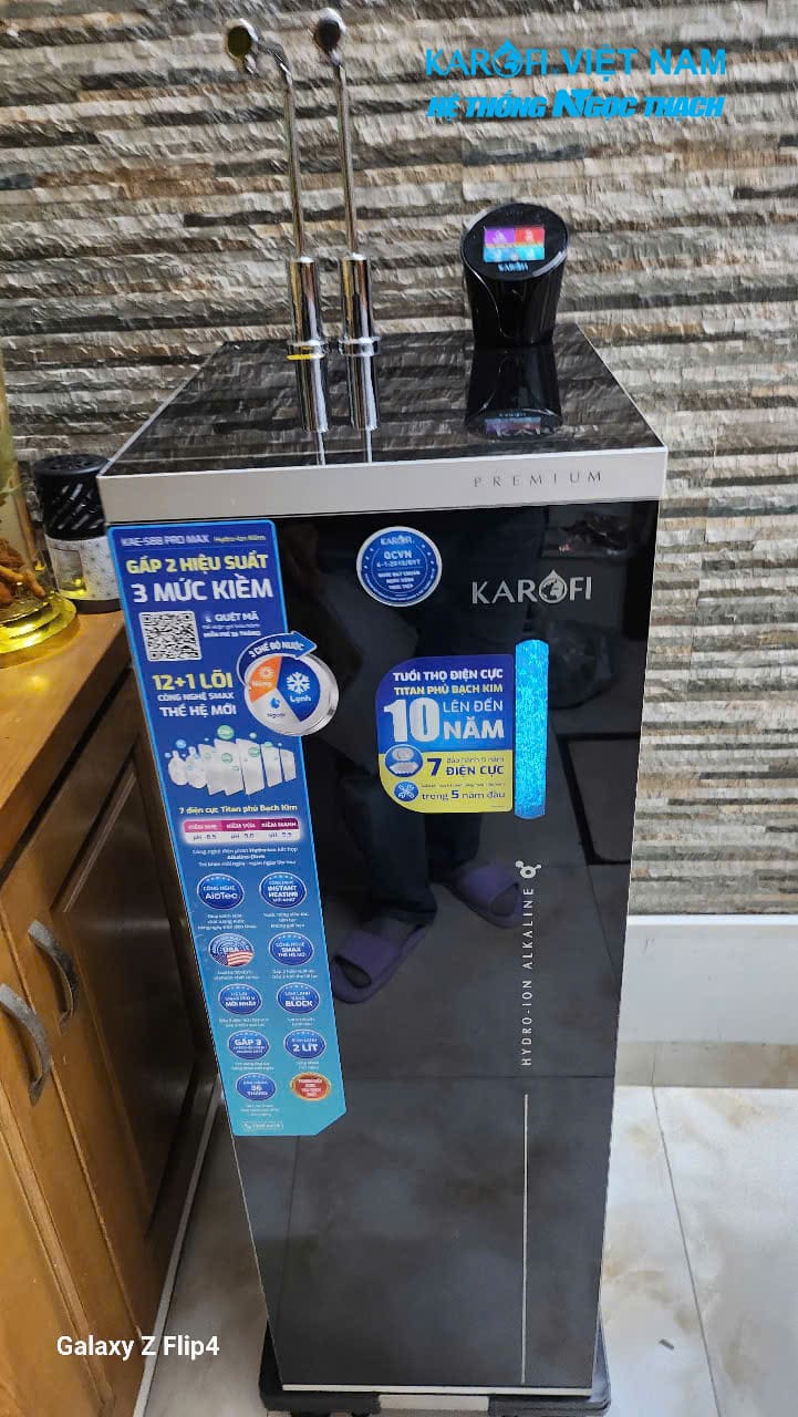 Máy lọc nước nóng lạnh Hydro-ion kiềm Karofi KAE-S86 PRO