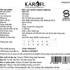 Máy lọc nước Karofi KBW100 - Chuyên xử lý nước lợ, nước mặn