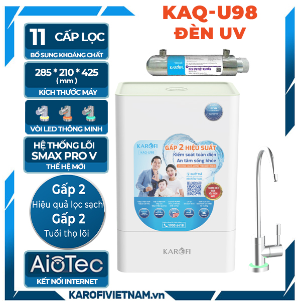 Máy lọc nước Karofi KAQ-U98 - Đèn UV- Mới [year]