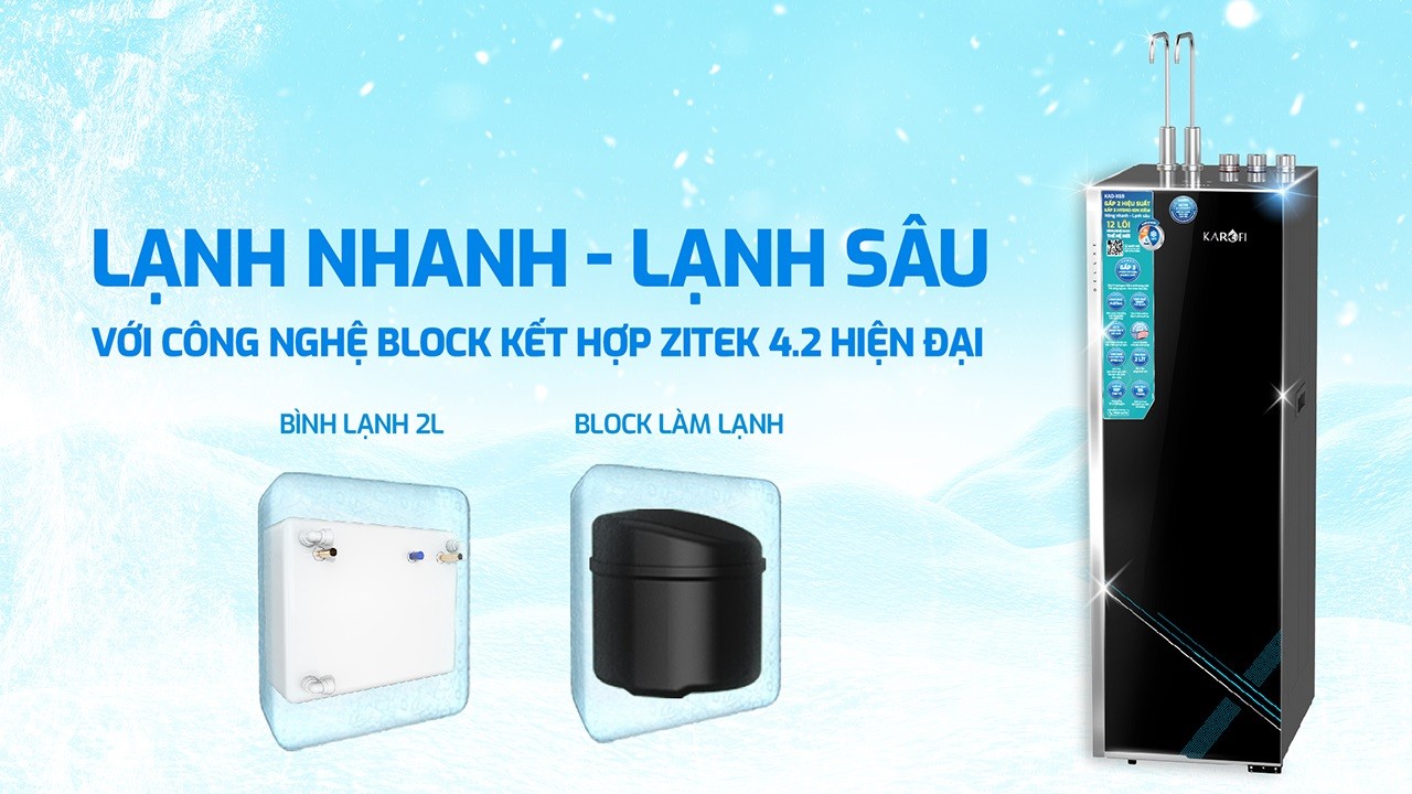 Máy lọc nước nóng lạnh Karofi KAD-X69