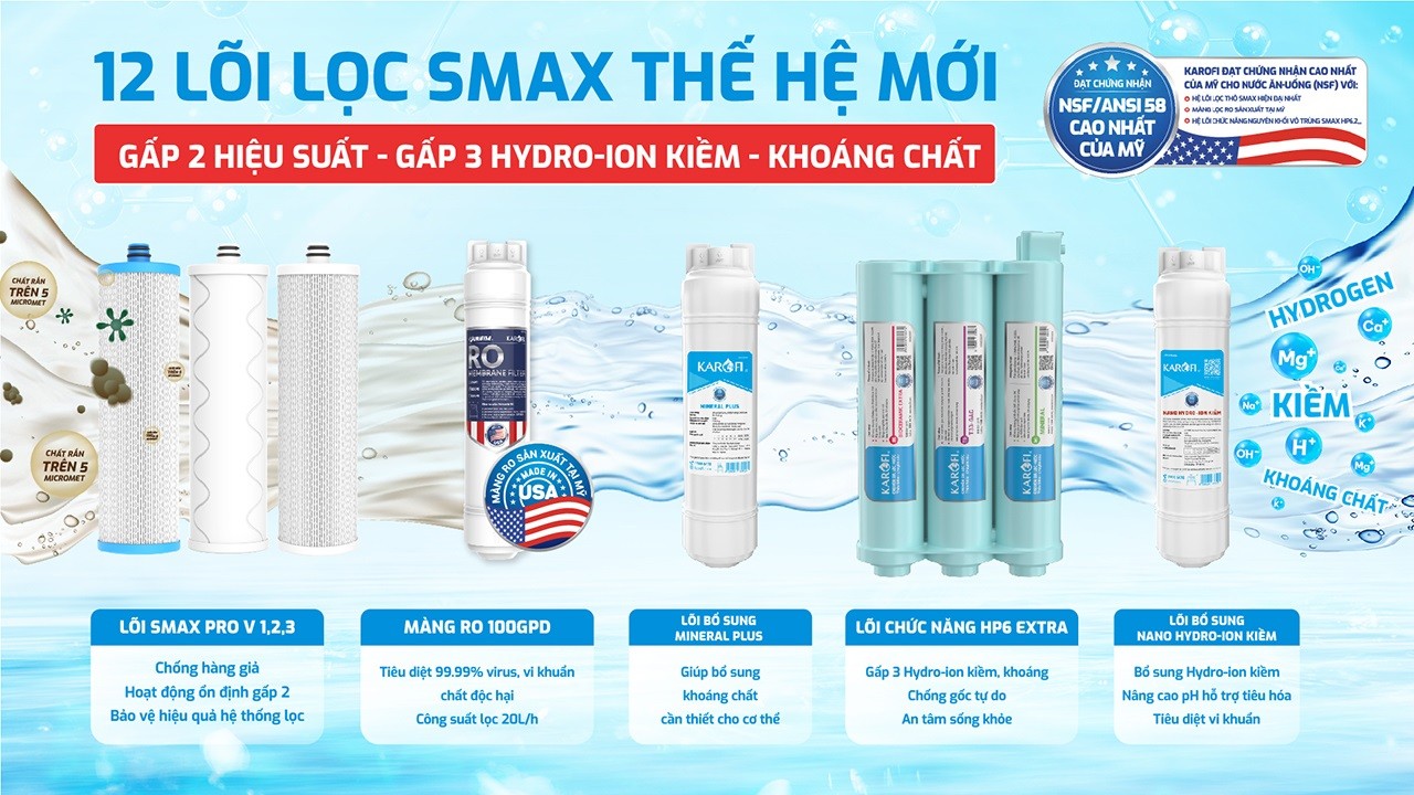 Máy lọc nước nóng lạnh Karofi KAD-X69