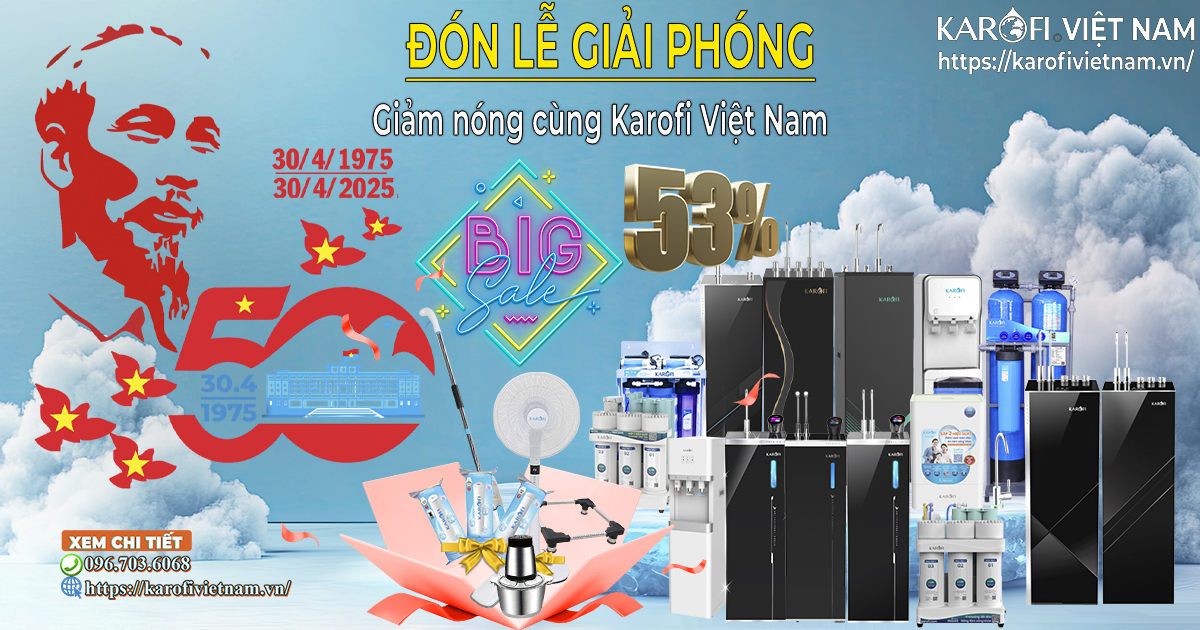Khuyến mại 30/4 - 1/5/2025 - Đón Lễ Giải Phóng - Giảm Nóng Cùng Karofi Việt Nam