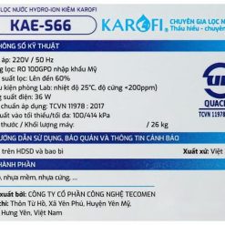 Máy lọc nước Hydro-ion kiềm Karofi KAE-S66