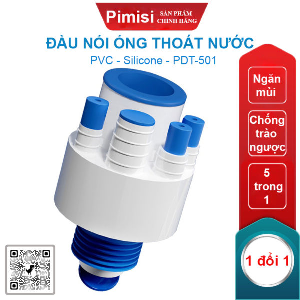 Bộ Đầu Nối Ống Thoát Nước Pimisi PDT-501 Ngăn Mùi | Chính Hãng