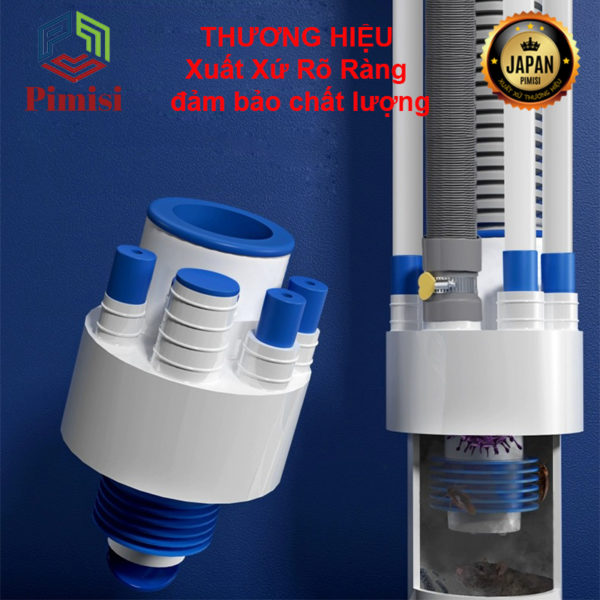 Bộ Đầu Nối Ống Thoát Nước Pimisi PDT-501 Ngăn Mùi | Chính Hãng - Hình ảnh 6