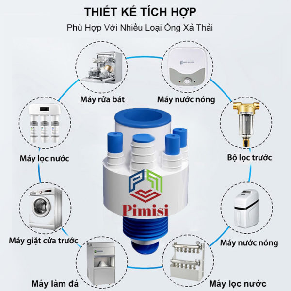 Bộ Đầu Nối Ống Thoát Nước Pimisi PDT-501 Ngăn Mùi | Chính Hãng - Hình ảnh 5