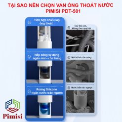 Bộ Đầu Nối Ống Thoát Nước Pimisi PDT-501 Ngăn Mùi | Chính Hãng
