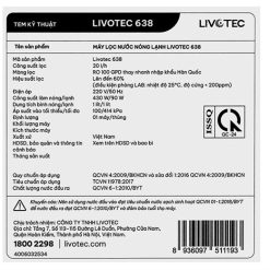 Máy lọc nước nóng lạnh Karofi Livotec 638