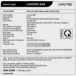 Máy lọc nước nóng nguội Karofi Livotec 635
