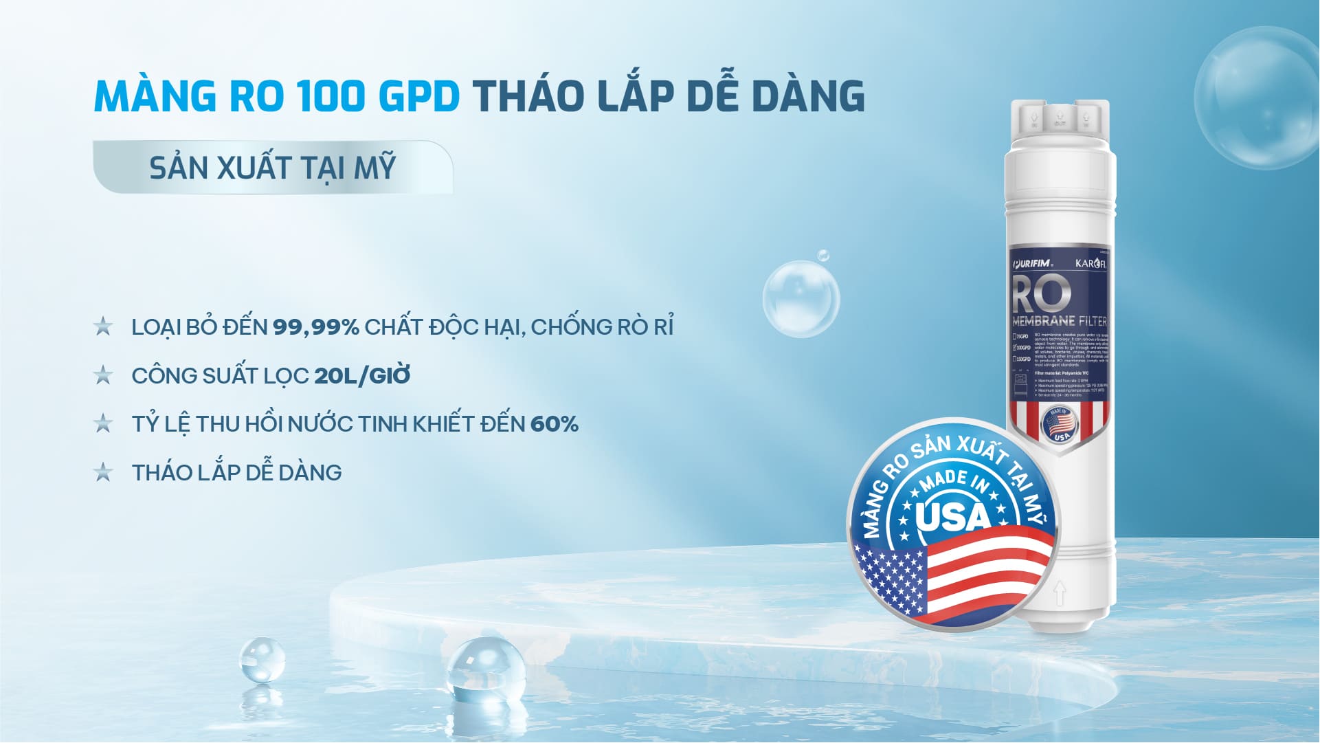 Máy lọc nước nóng lạnh Hydro-ion Kiềm Karofi SA9 PREMIUM