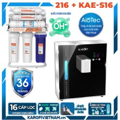 Máy lọc nước để gầm tích hợp máy tạo nước ion kiềm để bàn Livotec 216 + KAE-S16