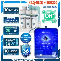 Máy lọc nước để gầm tích hợp máy tạo nước ion kiềm để bàn KAQ-U50K + SKB200