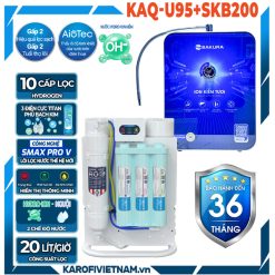 Máy lọc nước để gầm tích hợp máy tạo nước ion kiềm để bàn KAQ-U95 + SKB200