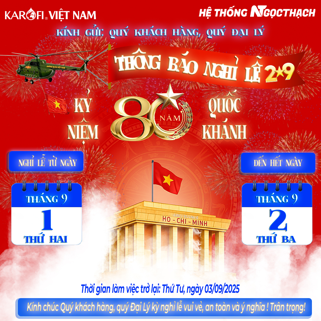 THÔNG BÁO NGHỈ LỄ QUỐC KHÁNH 2/9