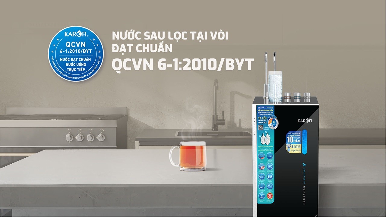 Máy lọc nước Nóng lạnh Hydro-ion Kiềm Karofi KAE-S85