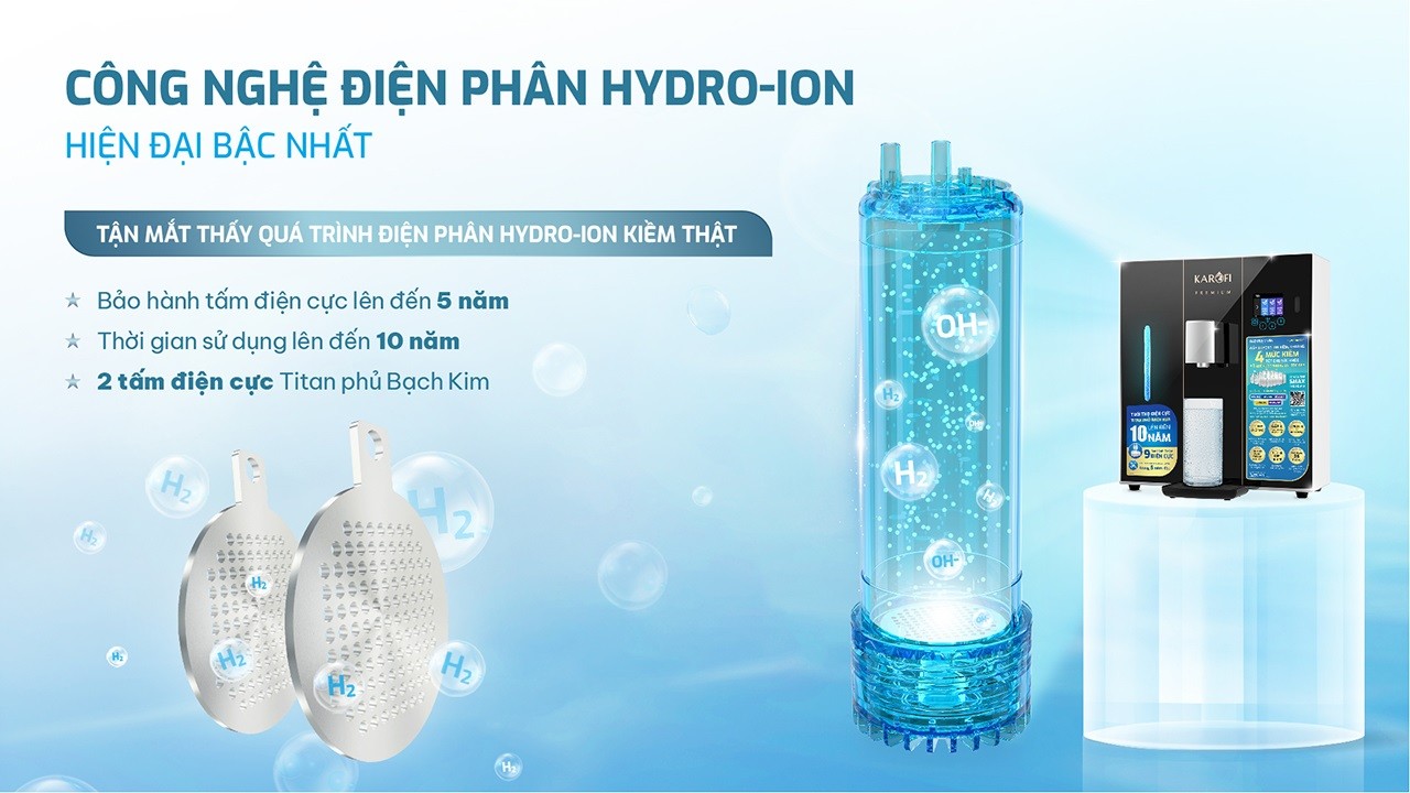 Máy lọc nước Hydro-ion kiềm Karofi DA9 PREMIUM