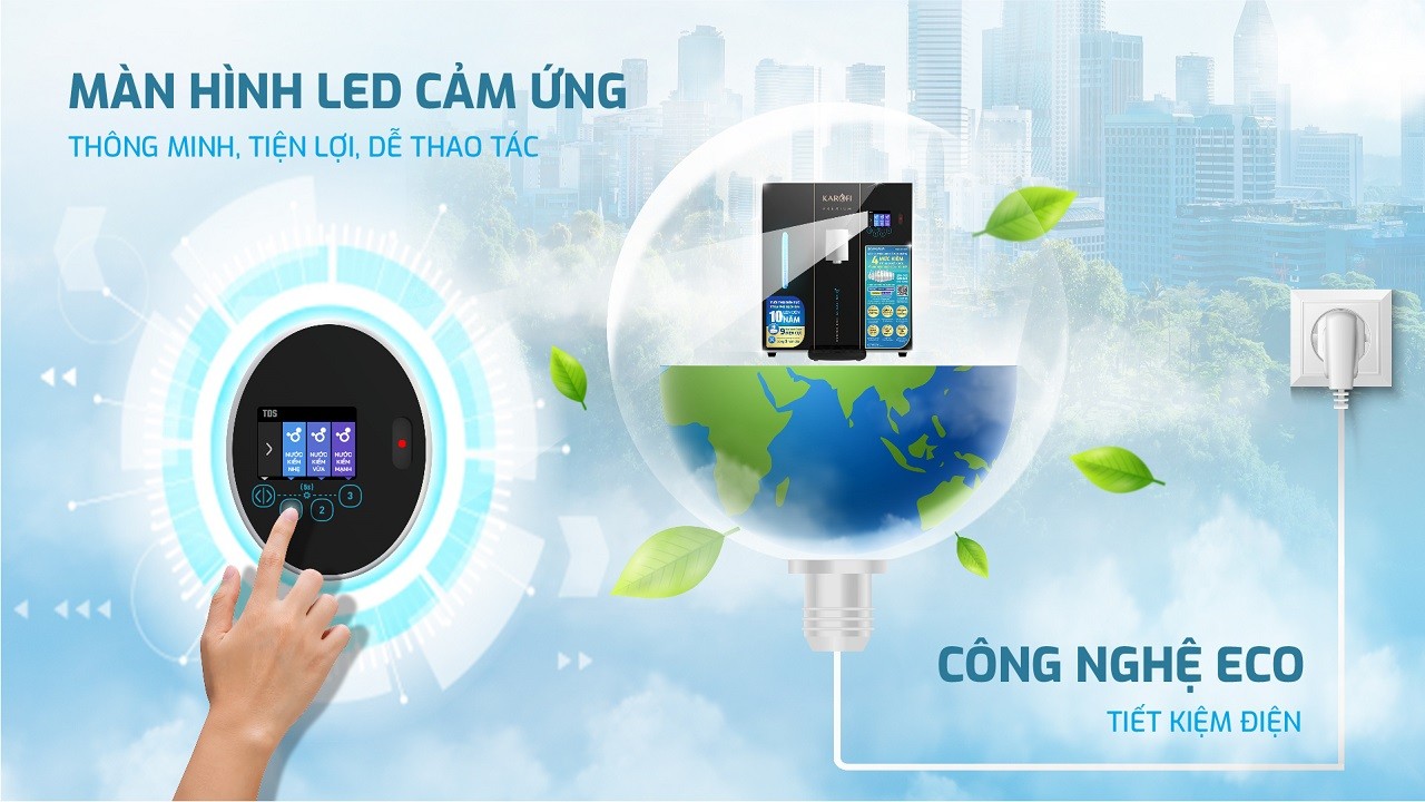 Máy lọc nước Hydro-ion kiềm Karofi DA9 PREMIUM