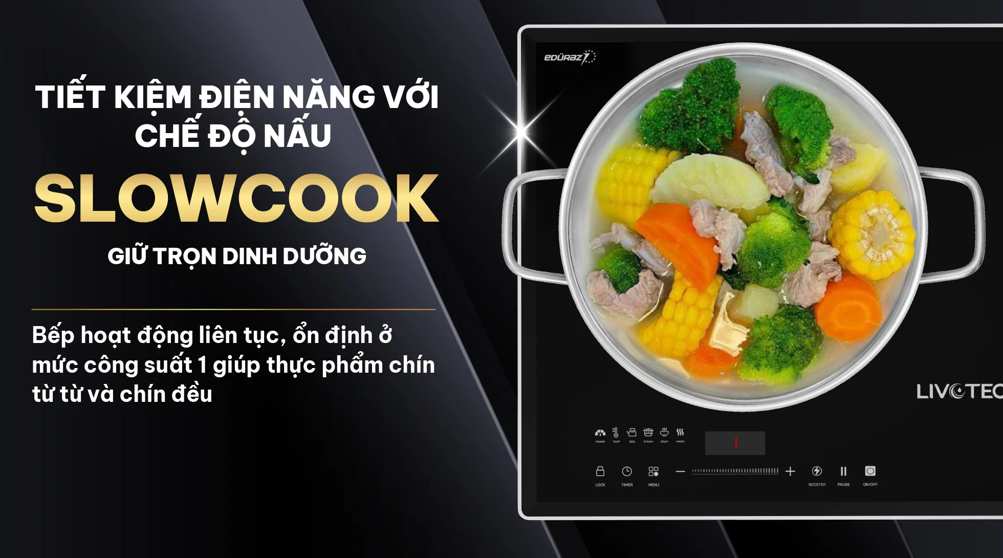 Bếp từ đôi Livotec E-smart LID-980M