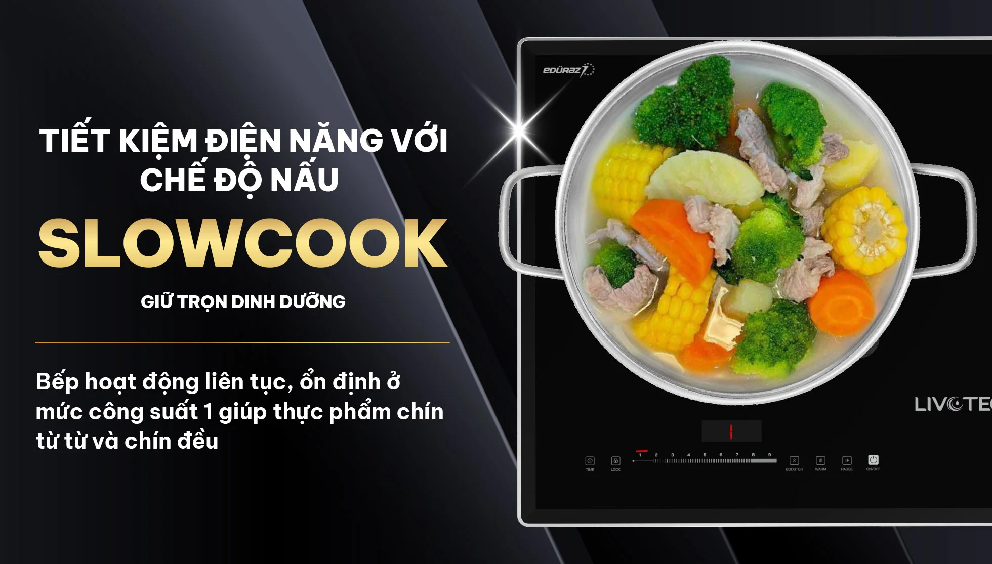Bếp từ đôi Livotec E-Smart LID-999M