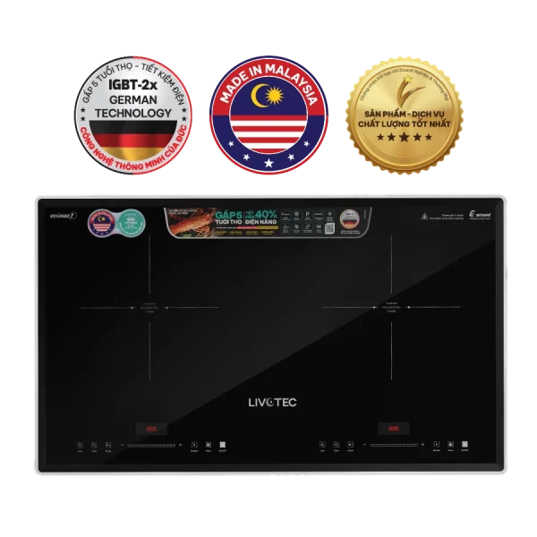 Bếp từ đôi Livotec E-smart LID-998M