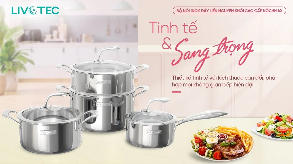 Bộ nồi inox cao cấp Kochmax KMC-866