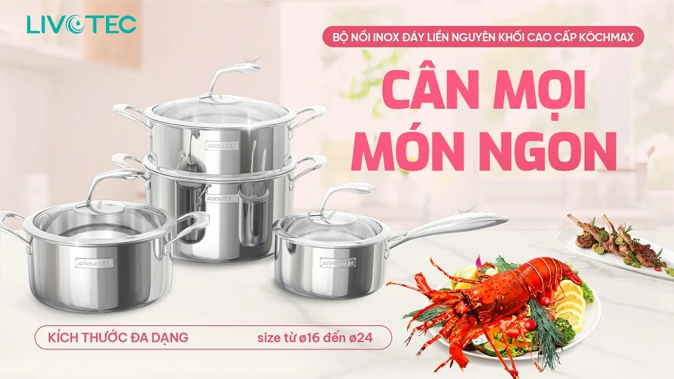 Bộ nồi inox cao cấp Kochmax KMC-866