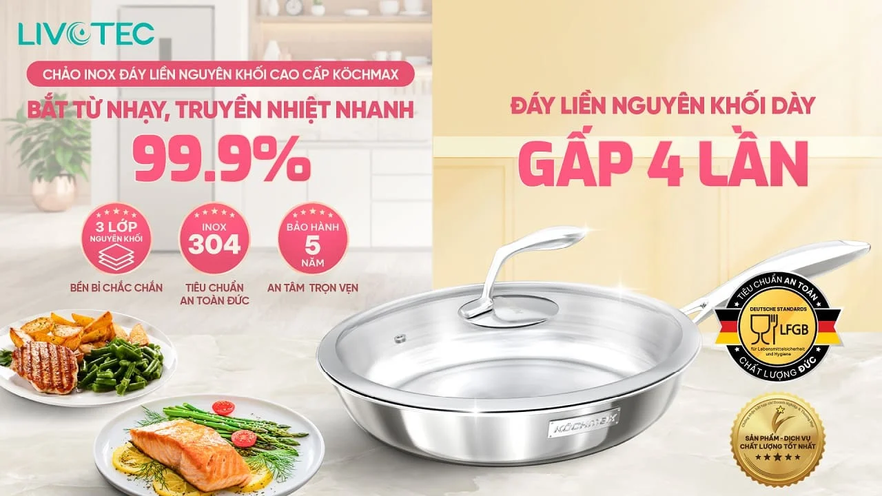 Chảo inox cao cấp Kochmax KMP-28