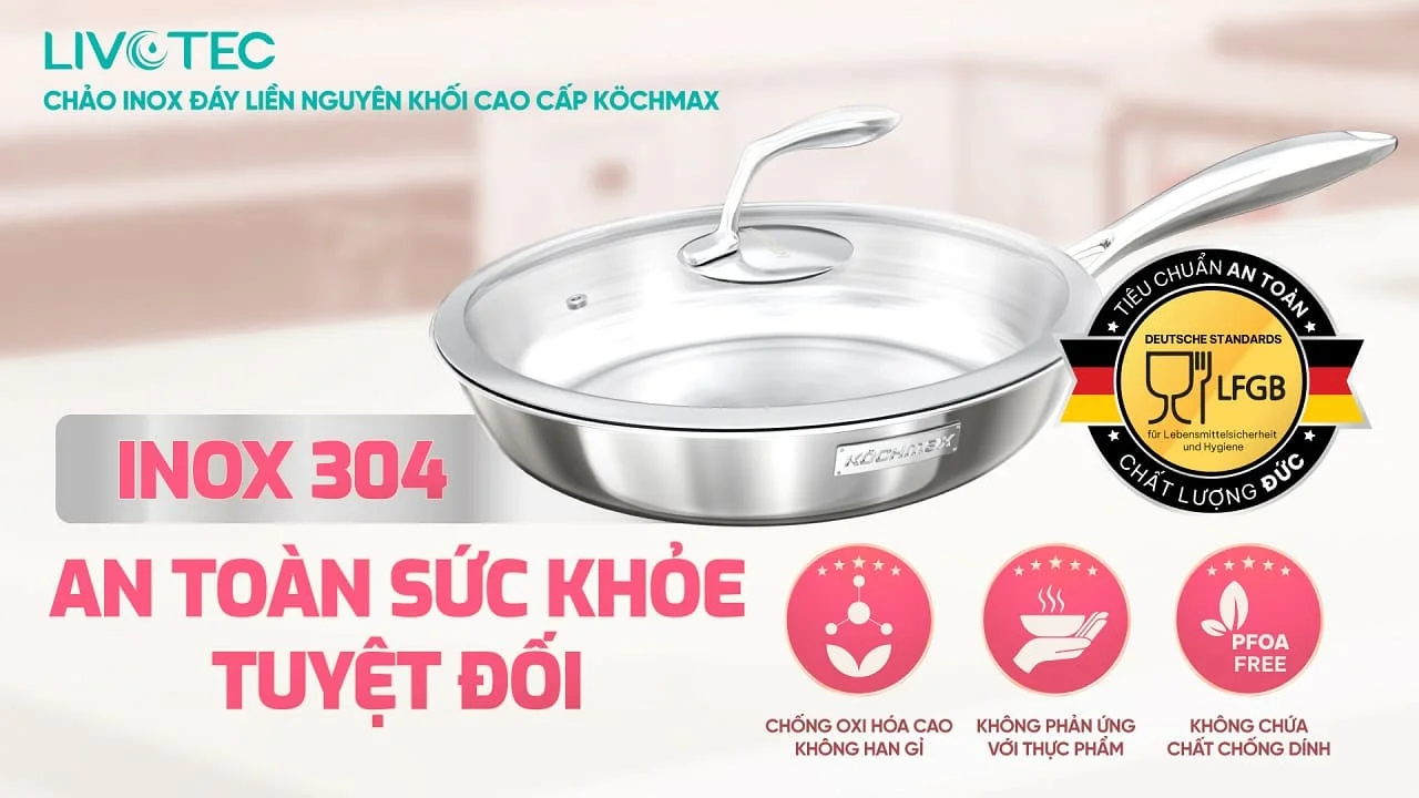 Chảo inox cao cấp Kochmax KMP-28