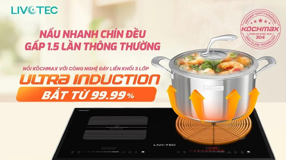 Bộ nồi inox cao cấp Kochmax KMC-866