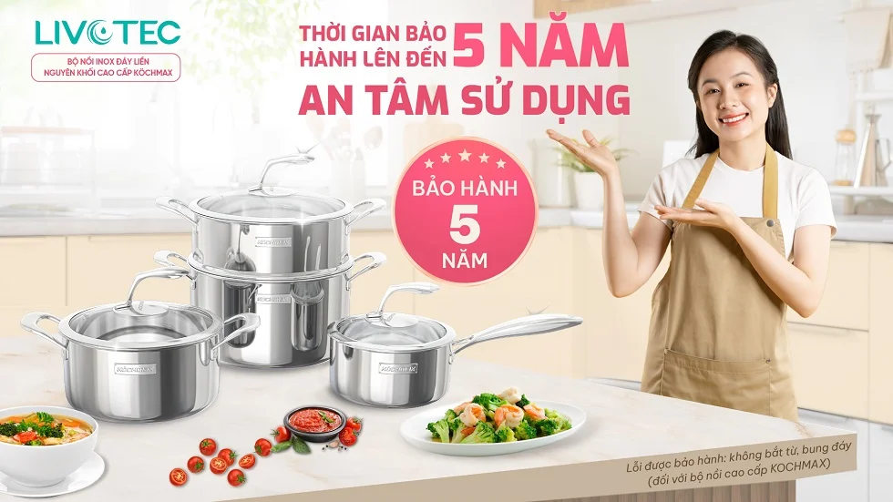 Bộ nồi inox cao cấp Kochmax KMC-866