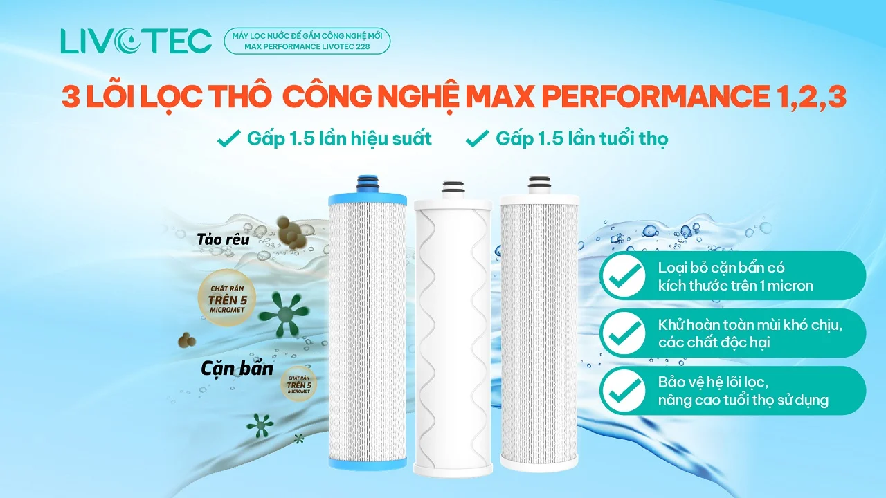 Máy lọc nước để gầm Livotec 228
