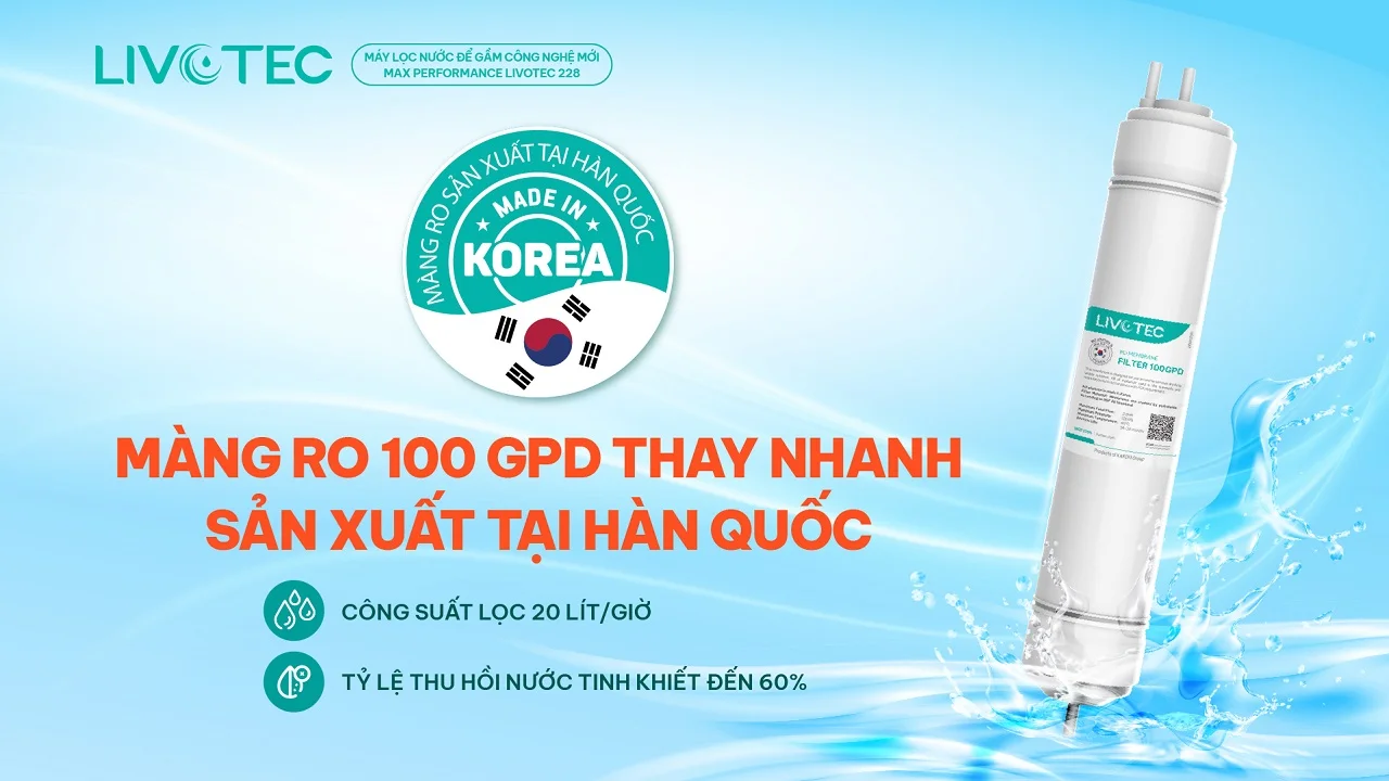 Máy lọc nước để gầm Livotec 228