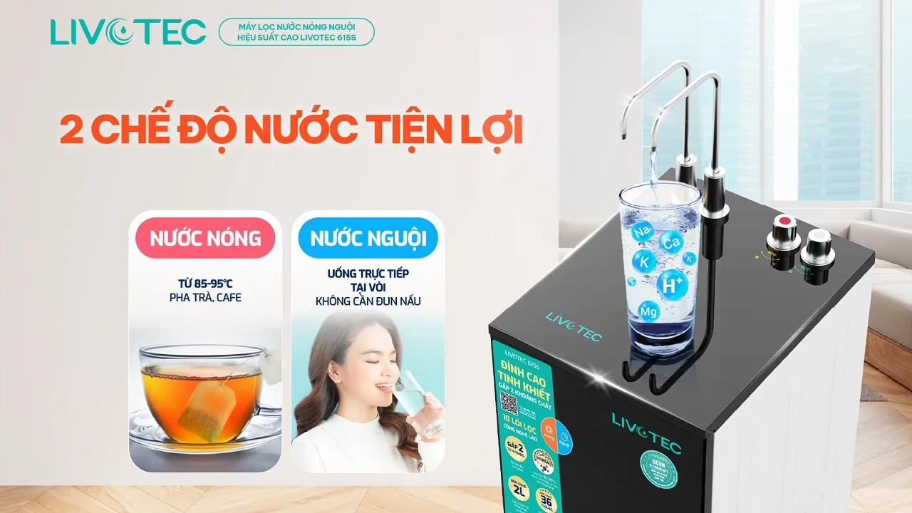 Máy lọc nước nóng nguội Livotec 615S