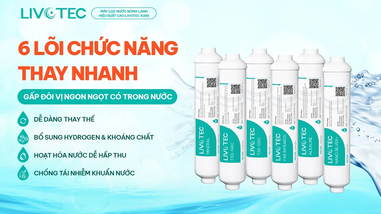 Máy lọc nước nóng lạnh Livotec 628S