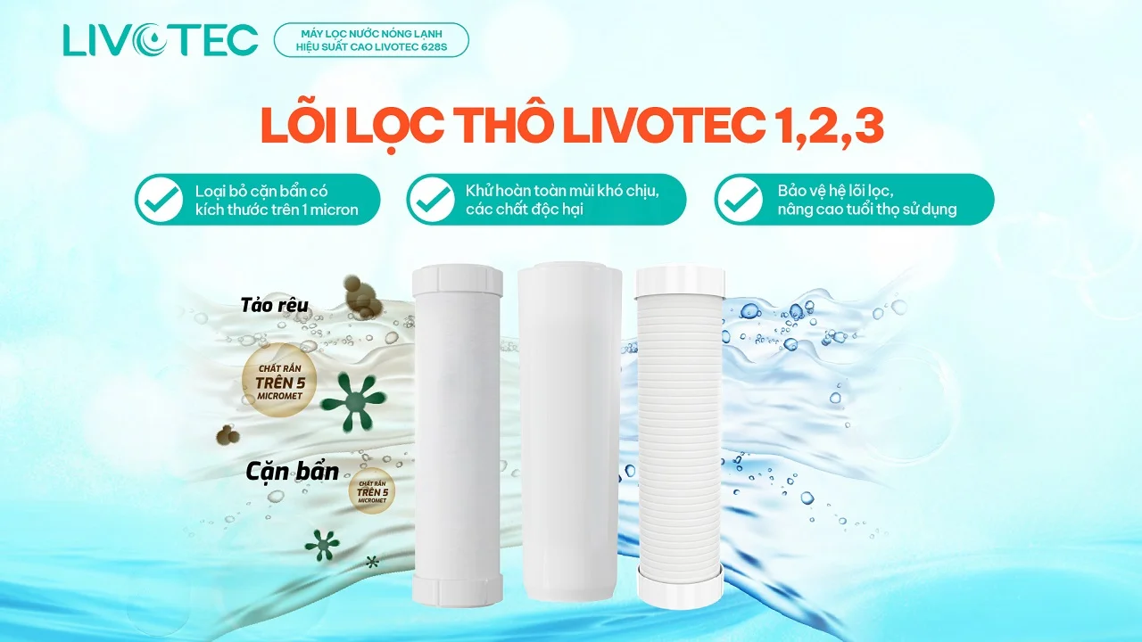 Máy lọc nước nóng lạnh Livotec 628S