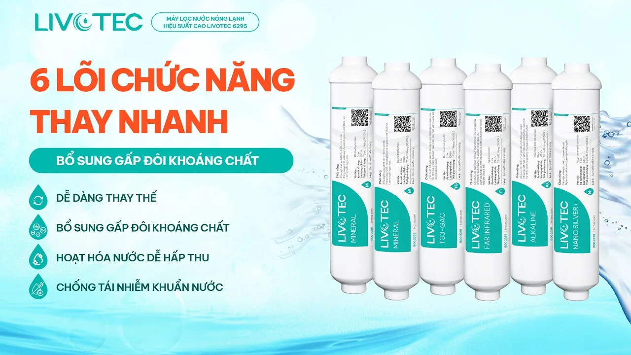 Máy lọc nước nóng lạnh Livotec 629S