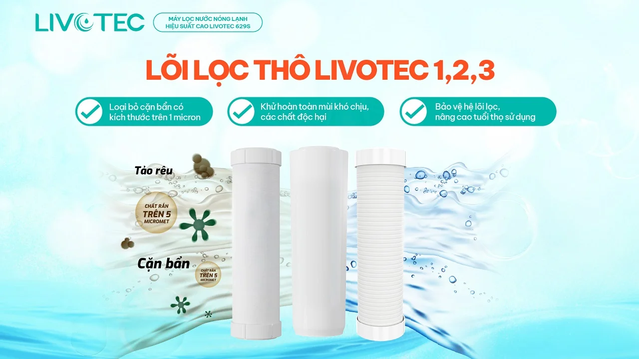 Máy lọc nước nóng lạnh Livotec 629S