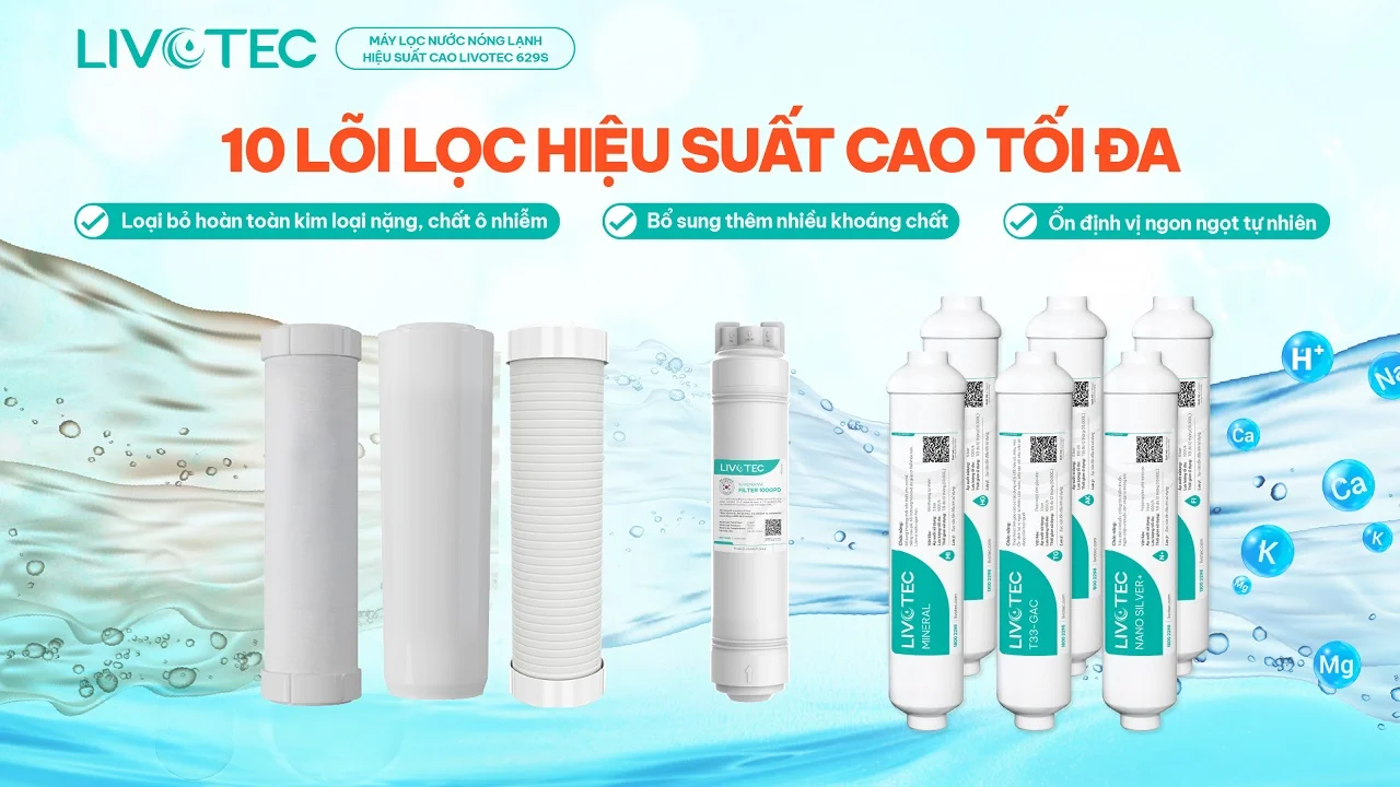Máy lọc nước nóng lạnh Livotec 629S