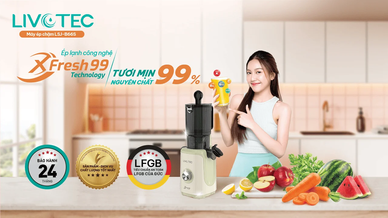 Máy ép chậm Livotec LSJ-B66S