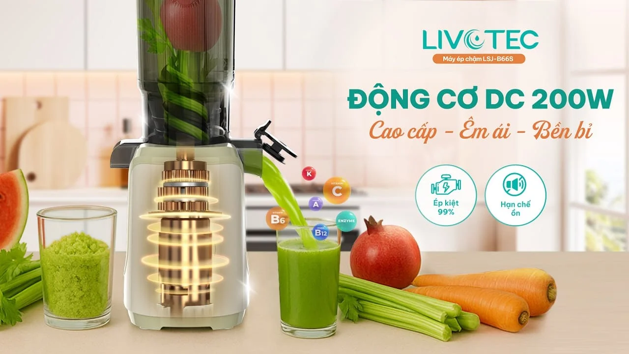 Máy ép chậm Livotec LSJ-B66S