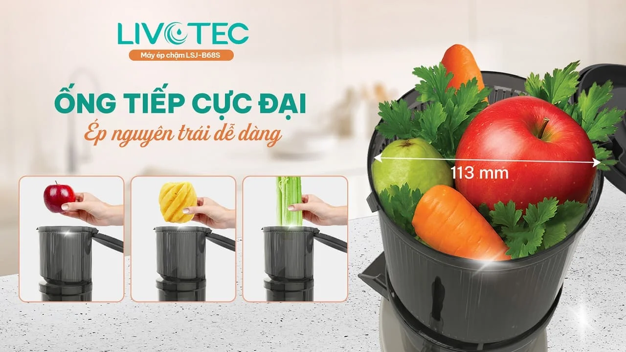 Máy ép chậm Livotec LSJ-B68S