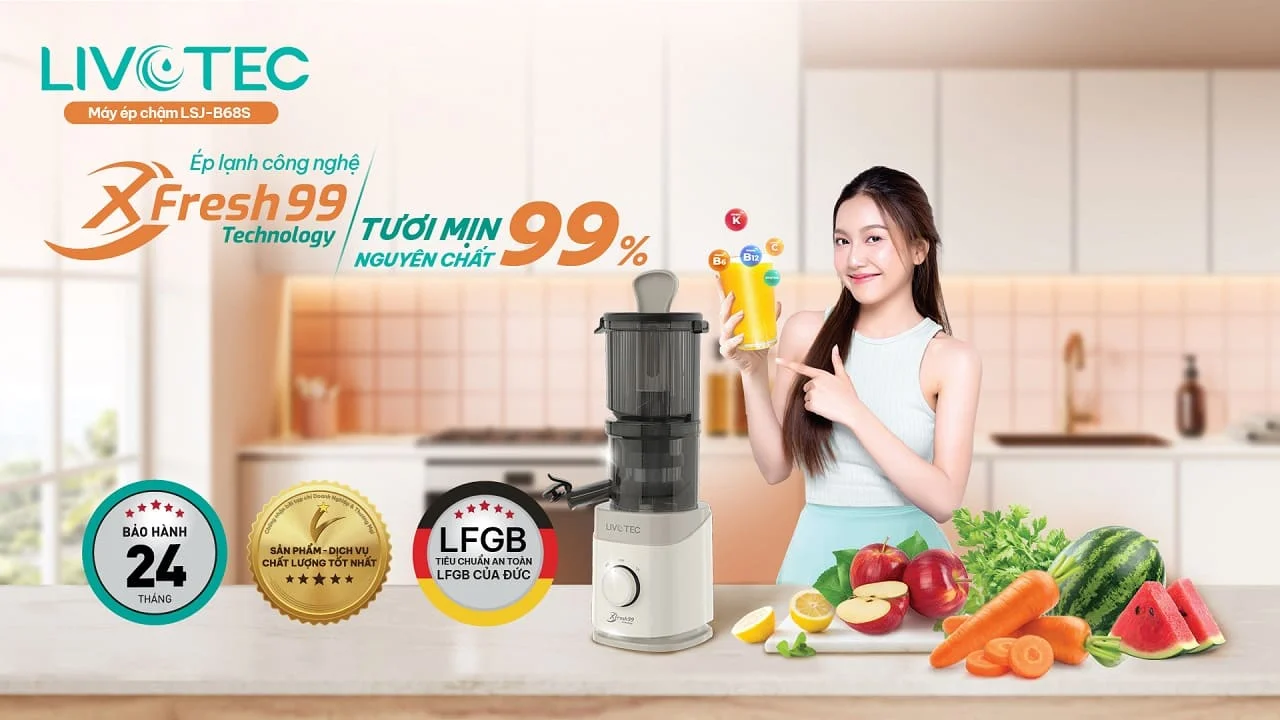 Máy ép chậm Livotec LSJ-B68S