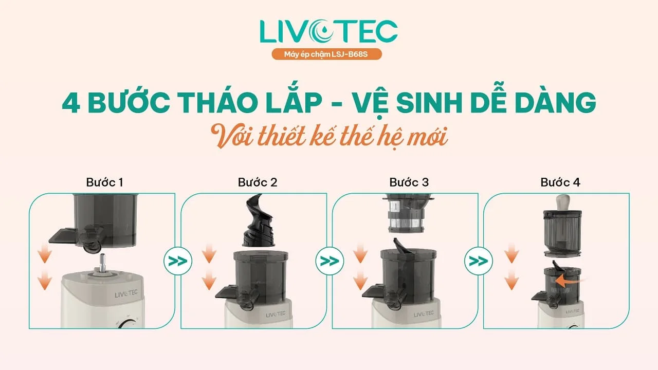 Máy ép chậm Livotec LSJ-B68S