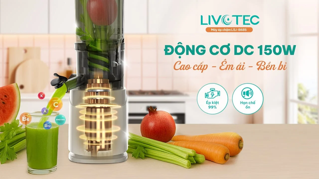 Máy ép chậm Livotec LSJ-B68S
