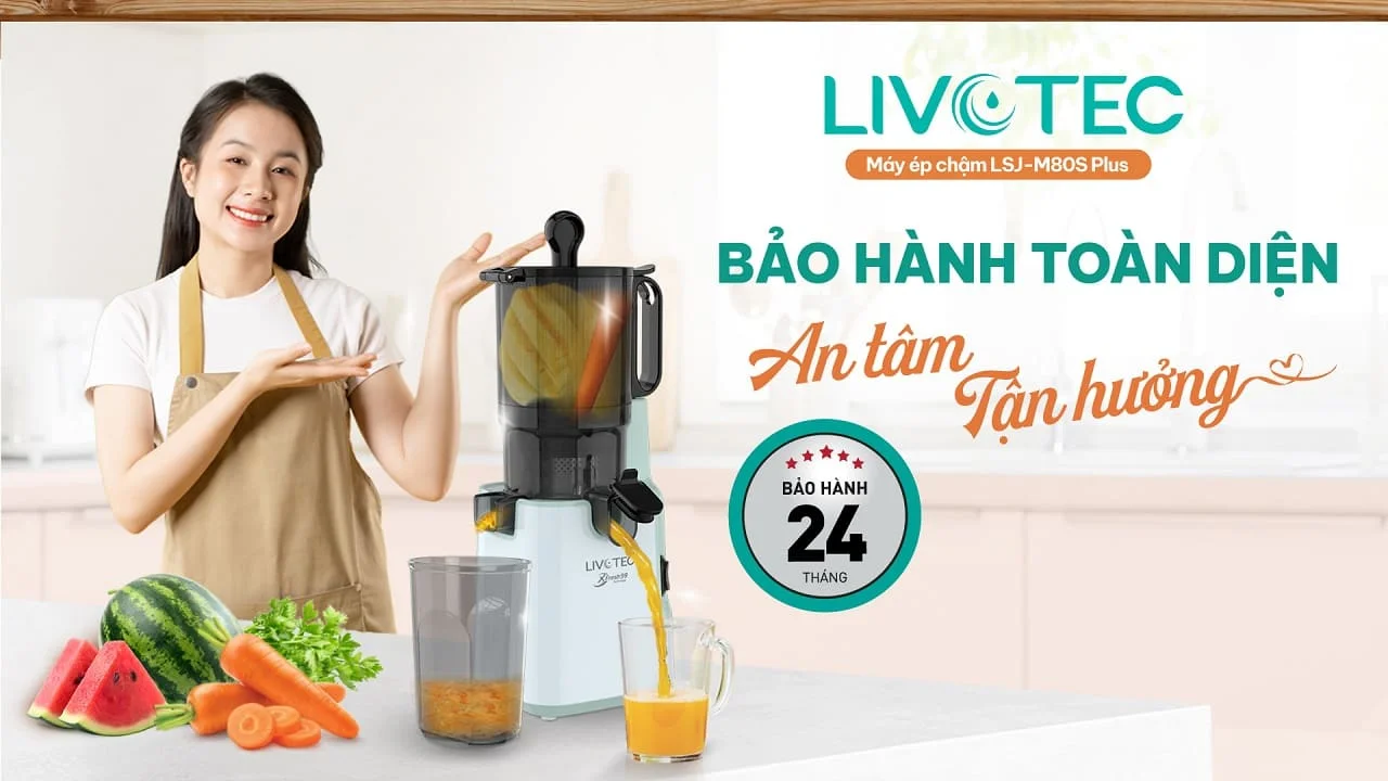 Máy ép chậm Livotec LSJ-M80S Plus
